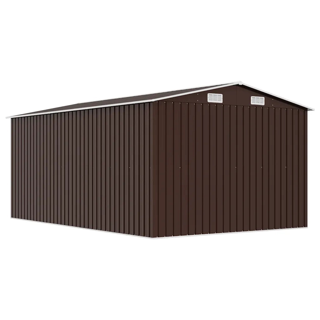 Capanno da Giardino 257x392x181 cm in Metallo Marrone cod mxl 65802