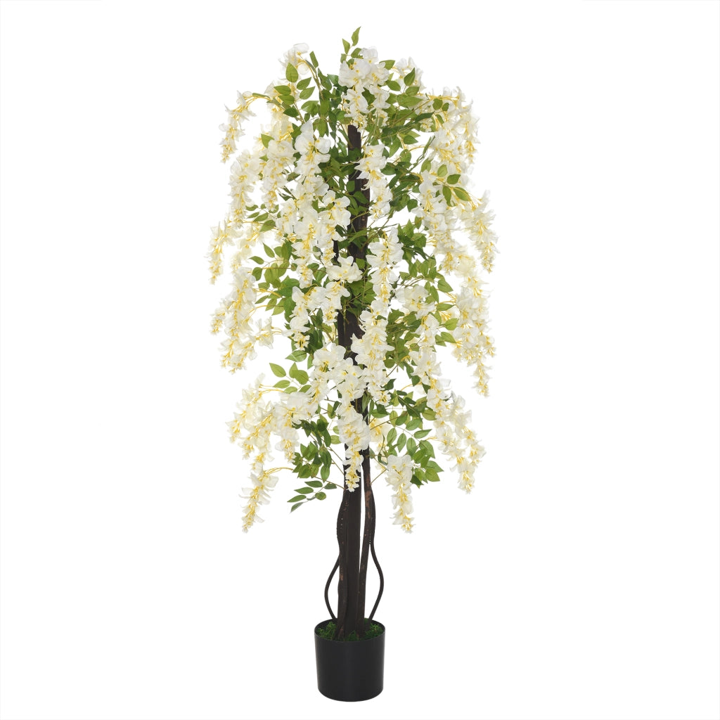 Glicine artificiale grande 165cm in vaso ¨C zephmum ¨C verde plastica 165cm