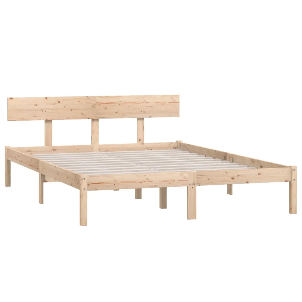 Letto matrimoniale | Letto per adulti | Giroletto in Legno Massello 120x190 cm Small Double