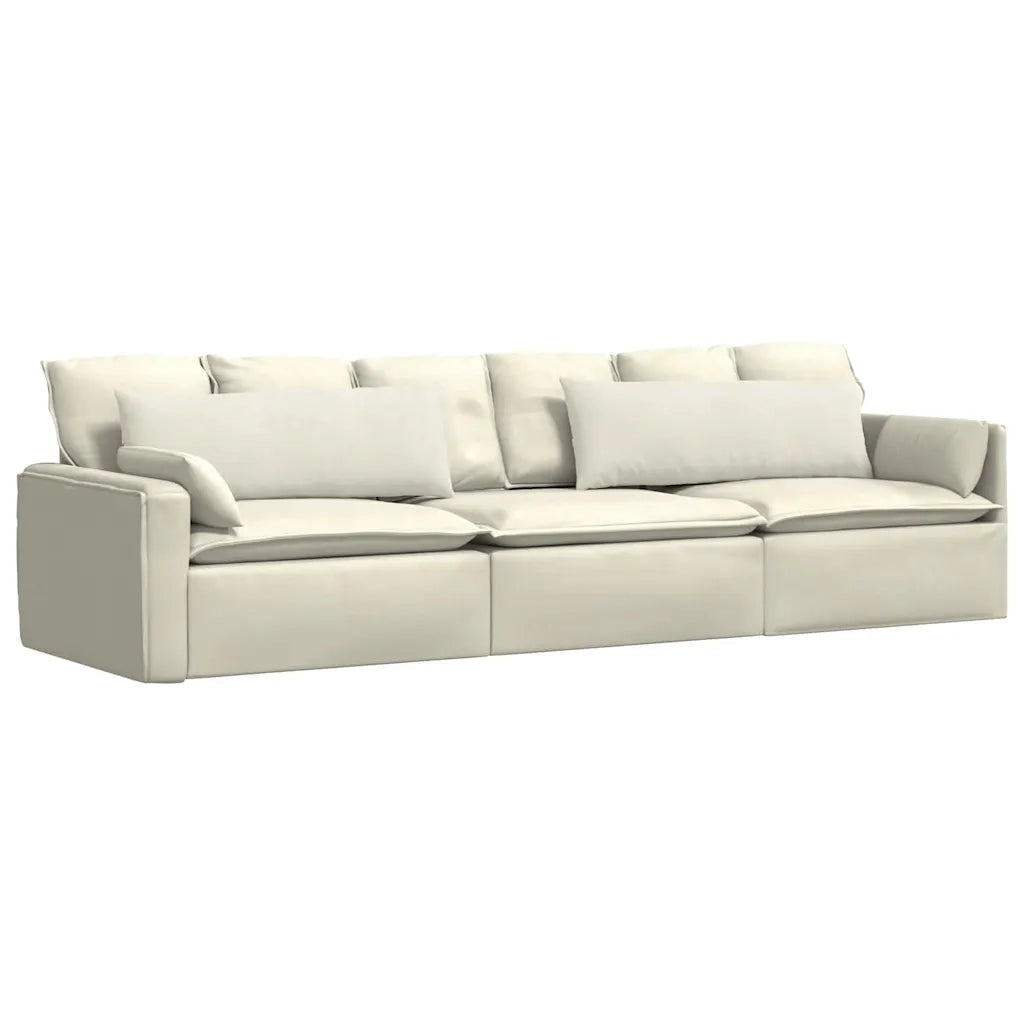 Cuscini da Divano 2 pcs Crema 120 x 40 cm Tessuto in Cords 42013808