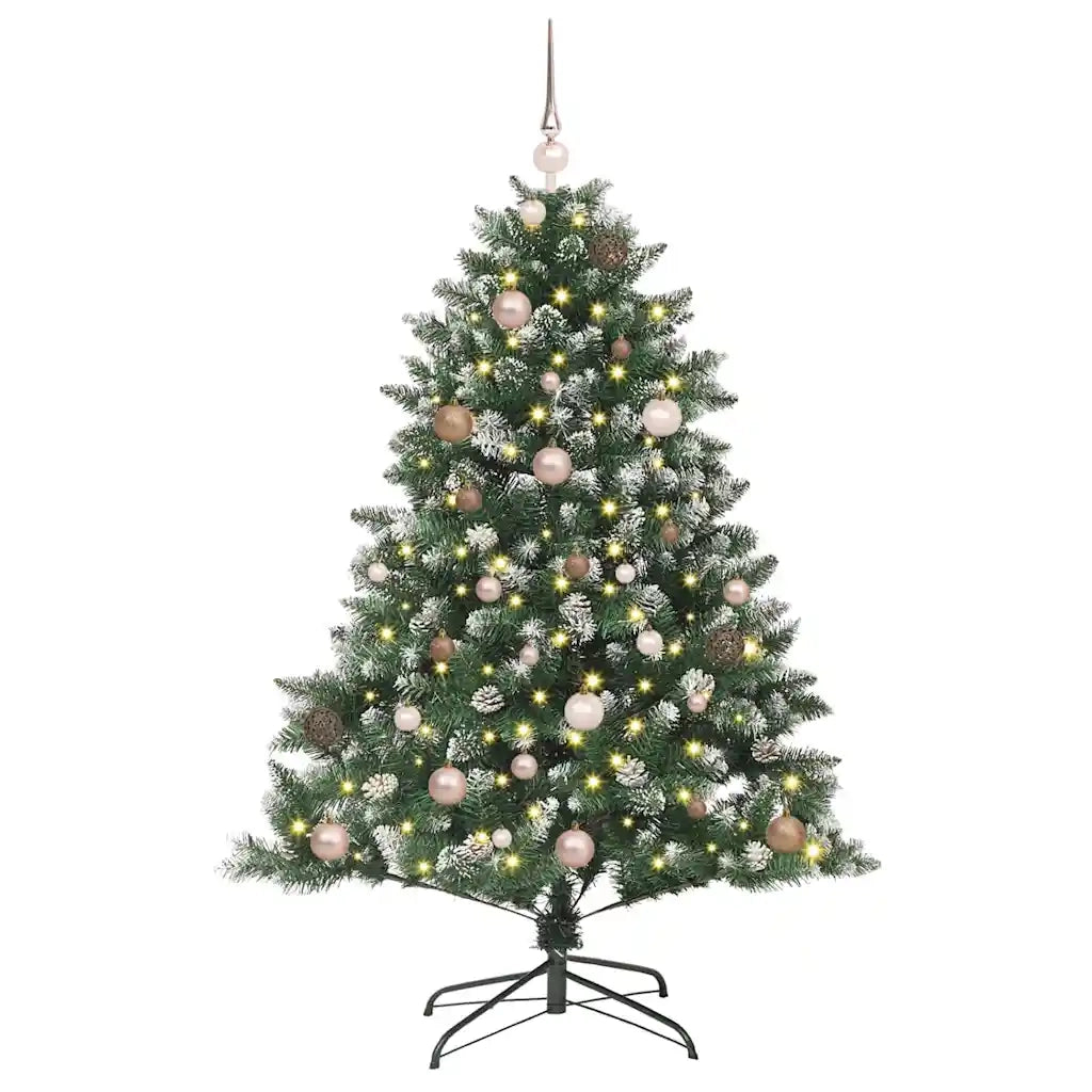 Albero di Natale artificiale con 150 LED Verde 150 cm 3395219