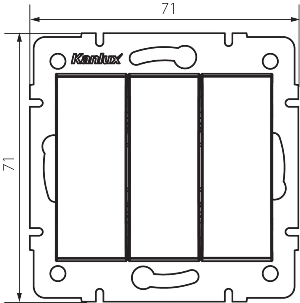 Interruttore triplo LOGI bianco Kanlux 25076