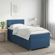 Letto box spring con materasso Blu 100 x 200 cm Tessuto 3450894