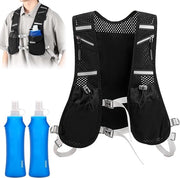 Vestito di corsa riflettente con sacchetto idratante da 1 litro per zaino da corsa - ideale per corsa, camminata, bicicletta e maratoni