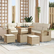 Set Divano da Giardino con cuscino 8 pcs Beige polyrattan 3361746