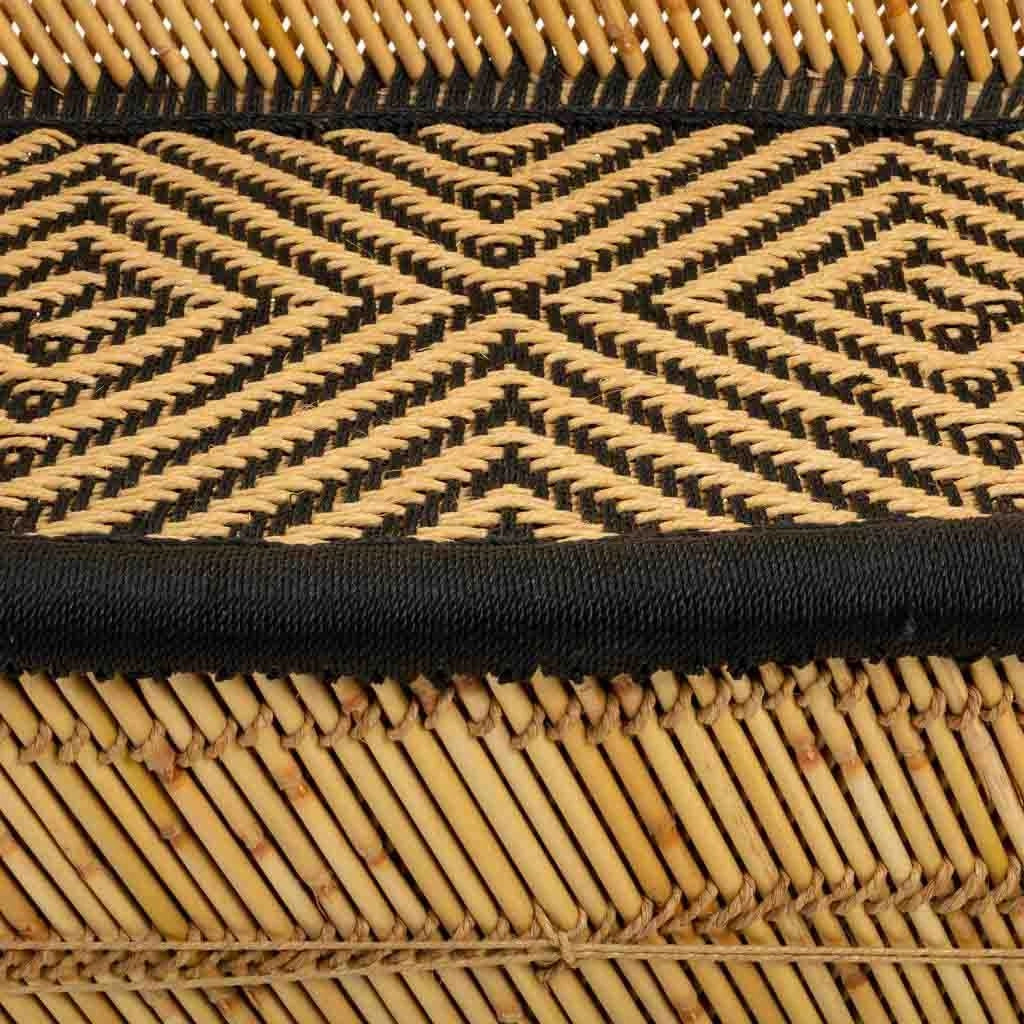 Divano 2 posti in bambù marrone 103x46x90h