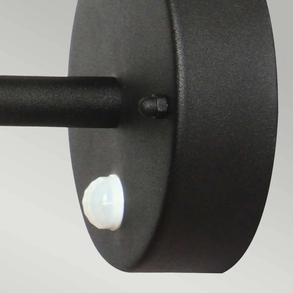 Applique esterna nera PIR E27 60W Helsingor Elstead