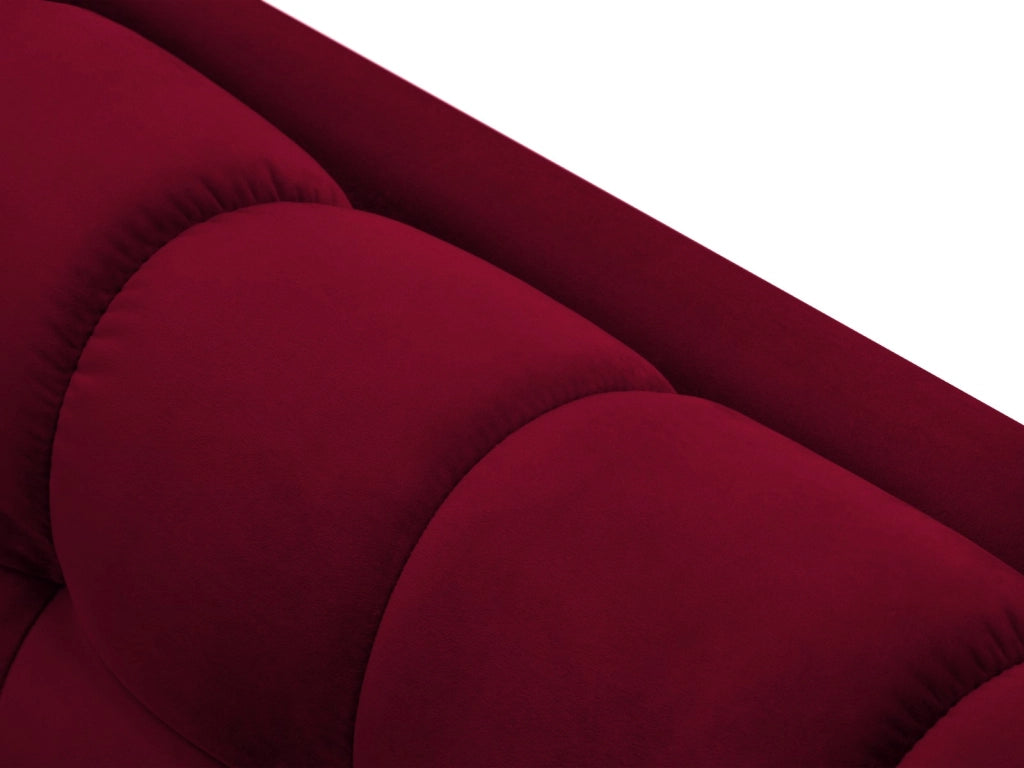 Cosmopolitan Design - Divano angolare destro "Bali" 5 posti in velluto rosso 