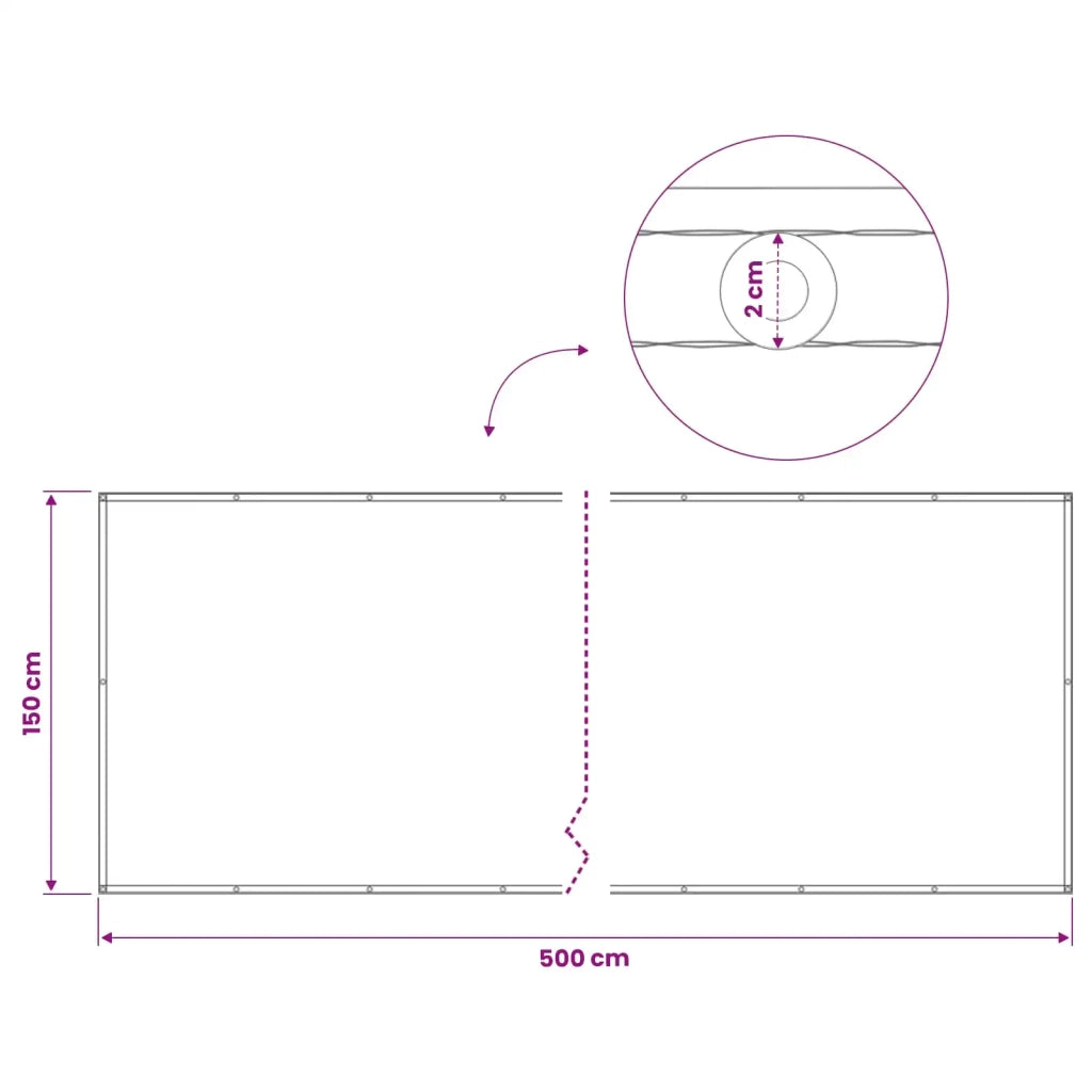 Schermo di Privacy per Balcone-Pannello per privacy 150 x 500 cm 975173