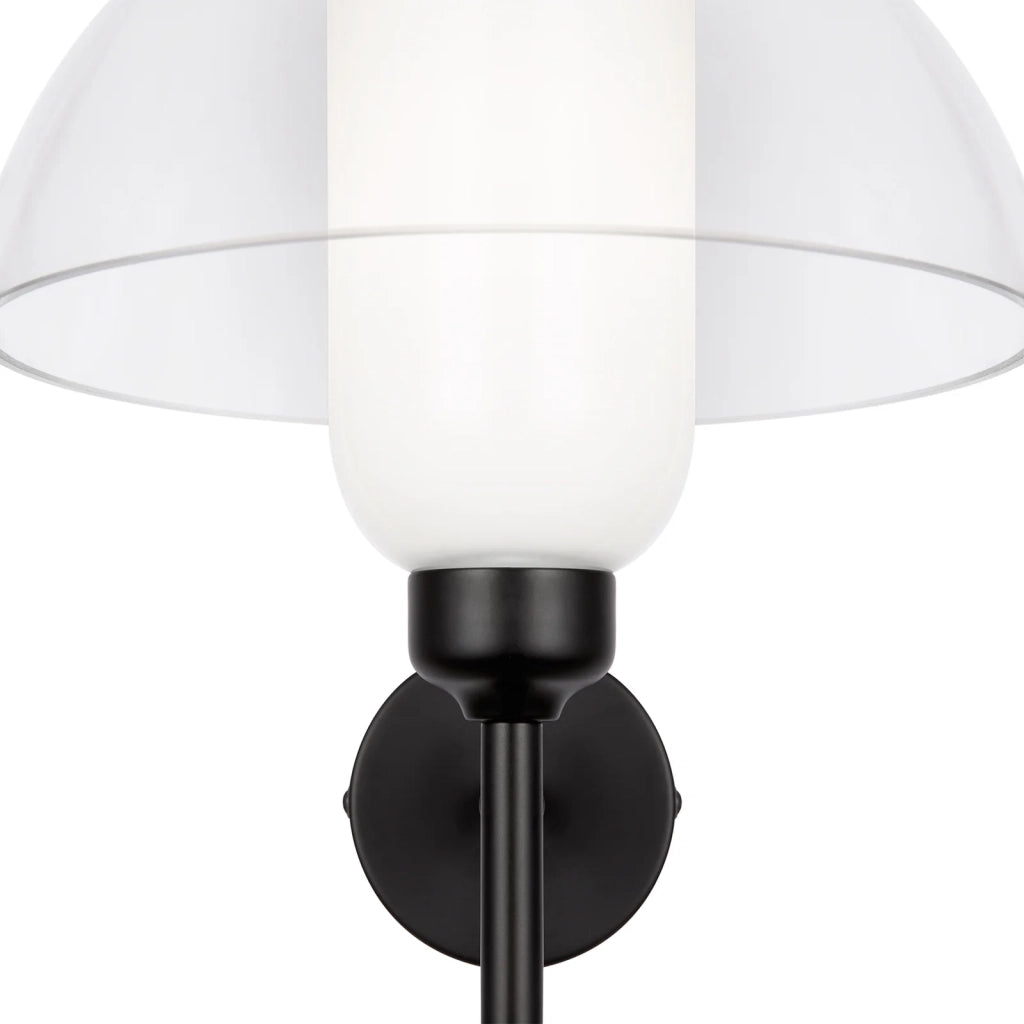 Maytoni applique moderna Memory 1 luce E14 metallo nero vetro