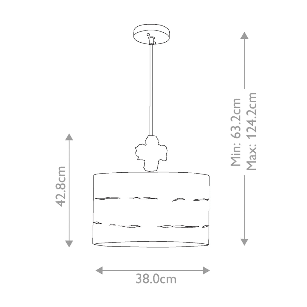 Lampada a sospensione Flambeau Fragment argento E27 Ø38