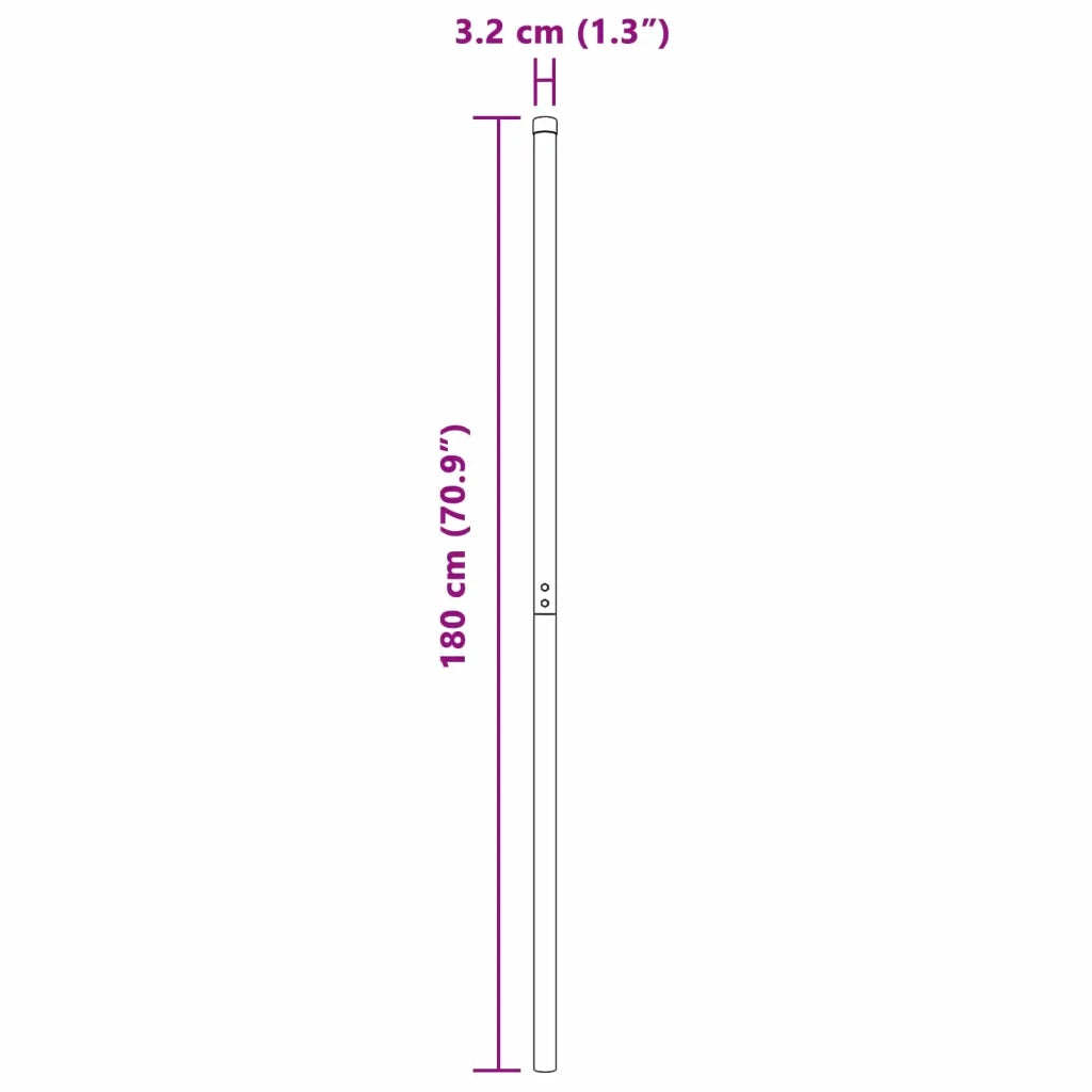 Palo della recinzione 2 pcs Grigio Acciaio Verniciato a Polvere 42012767
