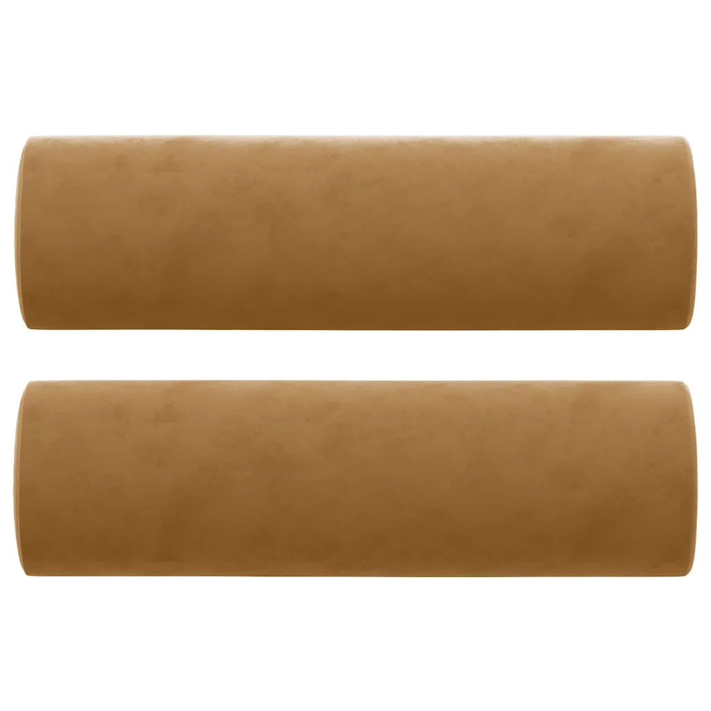 Divano a 2 Posti con Cuscini-Sofa 2 Posti con Cuscini Marrone 120 cm in Velluto 582749
