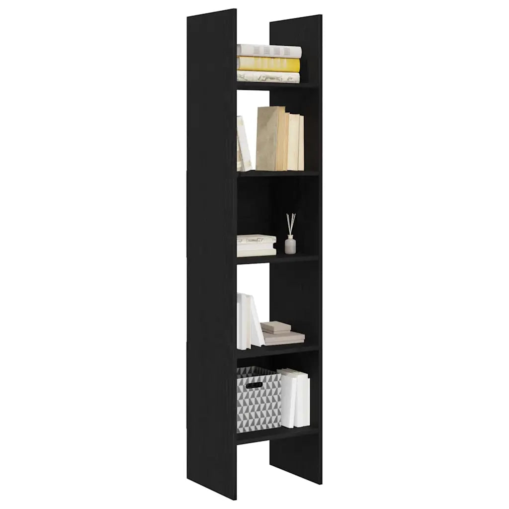 Armadio per Libri 5 livelli 40 x 35 x 180 cm Rovere Nero 875020
