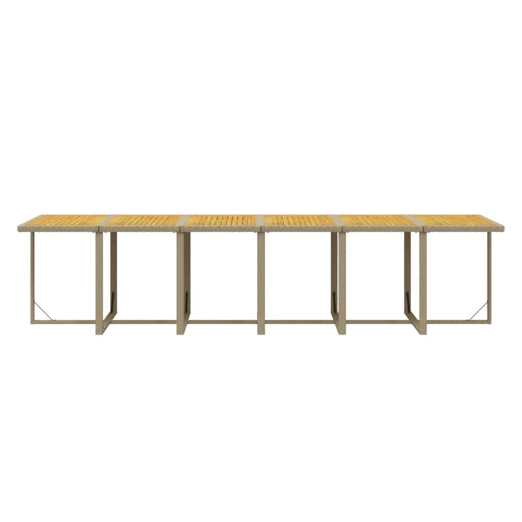 Set da Pranzo per Giardino 17pz con Cuscini in Polyrattan Beige 3095636