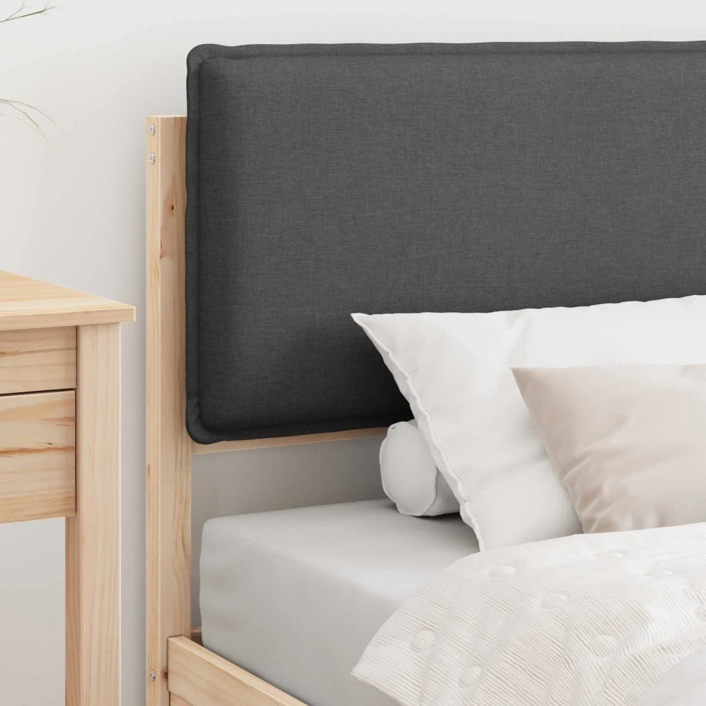 Letto con Testiera Rivestita-Struttura Letto con Testiera Grigio scuro 80 x 200 cm 148839