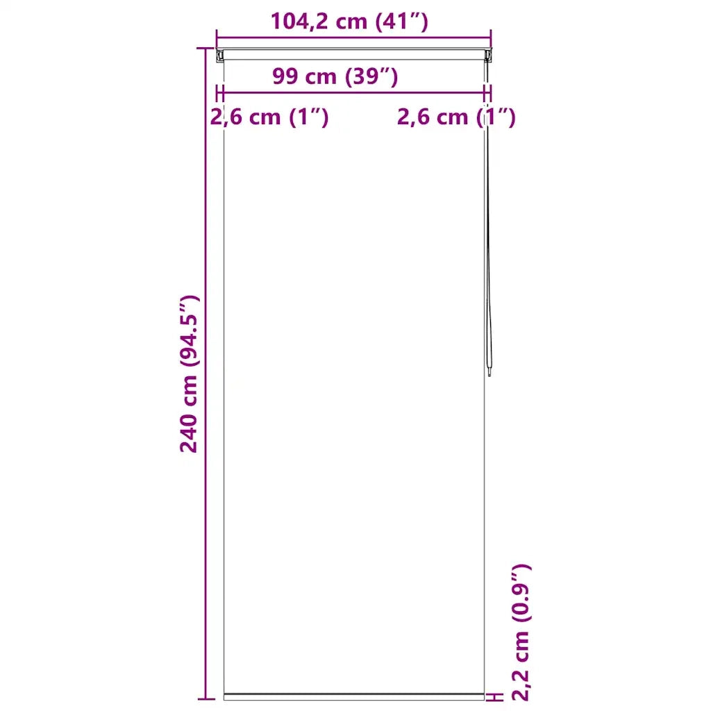 Tenda a Rullo per Doccia 100x240 cm Stella Marina 142860