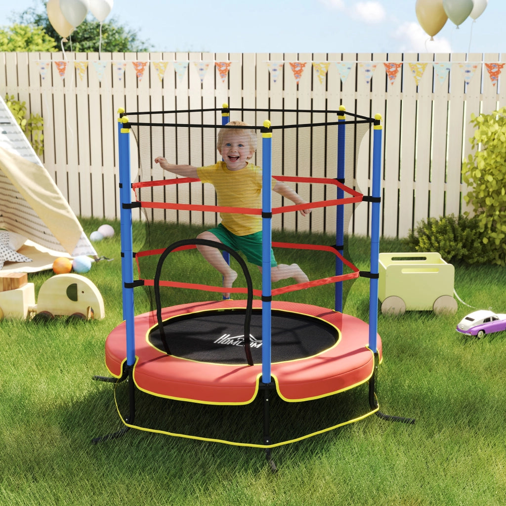 Trampolino per Bambini con Rete Sicurezza ¨C Minimal ¨C Blu 3-10 Anni