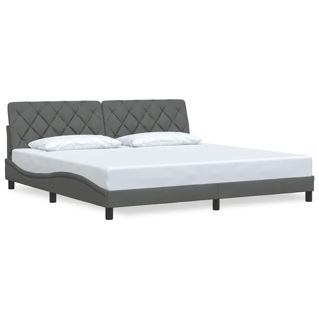 Giroletto senza Materasso Grigio Scuro 200x200 cm Tessuto 3310623