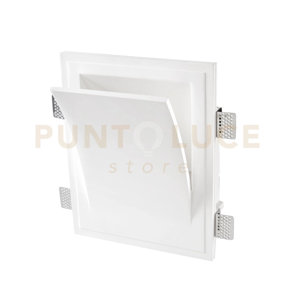 APPLIQUE ANIMA BIANCO 2 LUCI E14 25,5X17,5X31,5CM IN GESSO VERNICIABILI PER CARTONGESSO