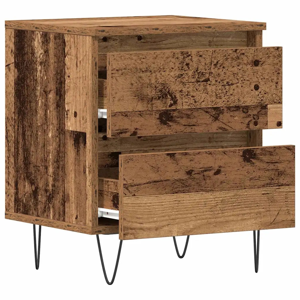 Armadio da Notte con cassetto Legno vecchio 40 x 35 x 50 cm 863482