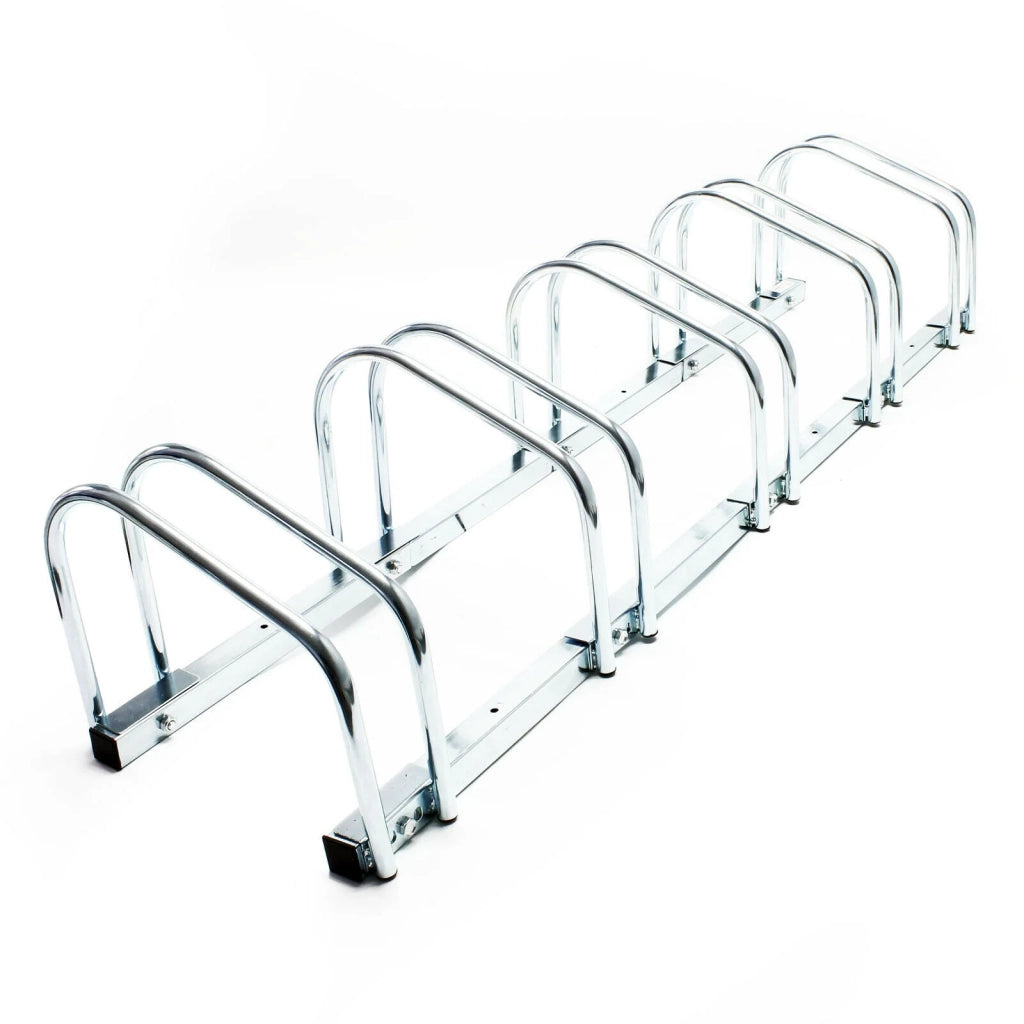 Portabiciclette da pavimento per 5 biciclette 130,5 cm metallo zincato bicicletta 16_0001501