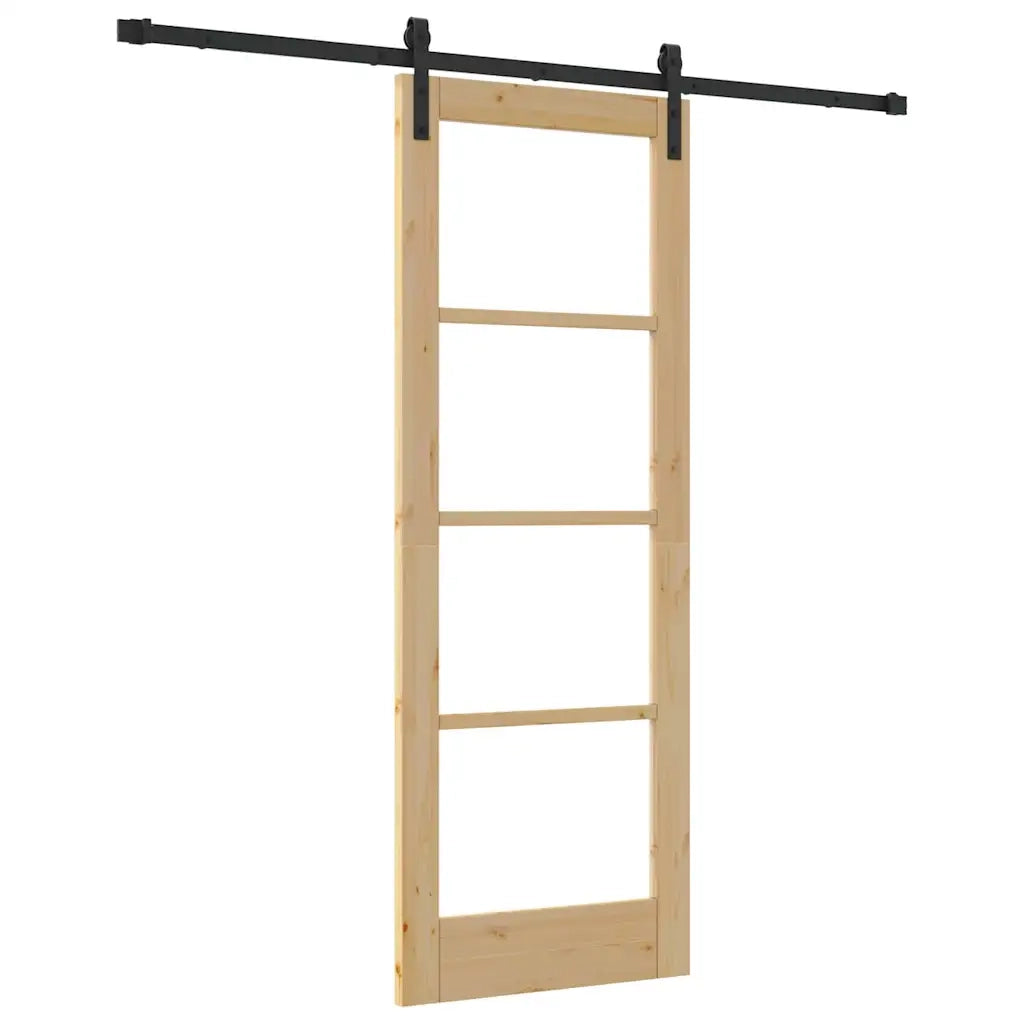 Porta scorrevole ORKDAL Naturale e Nero 73,5 x 198,5 cm 3331847
