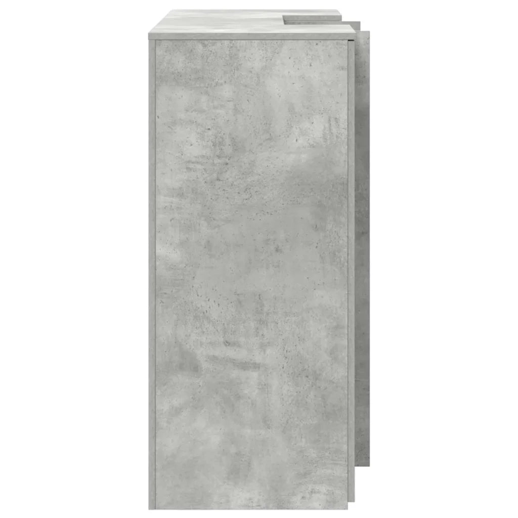 Banco Reception Grigio Cemento 135x50x103,5cm Legno Multistrato 3324190