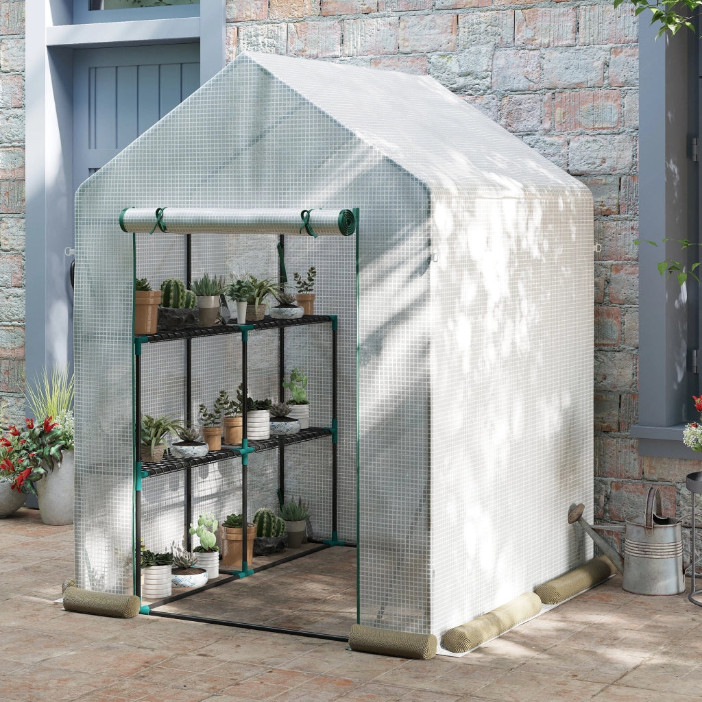 Serra da Giardino ¨C Minimal ¨C Acciaio e PE, 143x143x195 cm, Bianco
