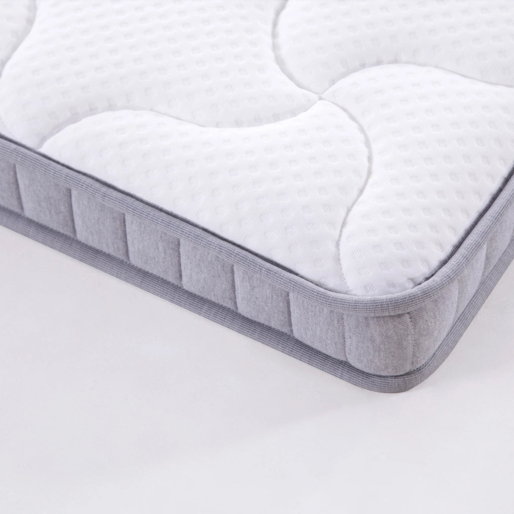 Materasso a molle insacchettate 7 zone con memory foam H3/H4 in schiuma e molle per letto pieghevole bianco