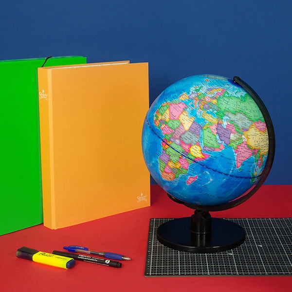 Globo Terrestre ¨C Minimal ¨C Rotante, Mappamondo Educativo per Bambini, Decorazione Casa