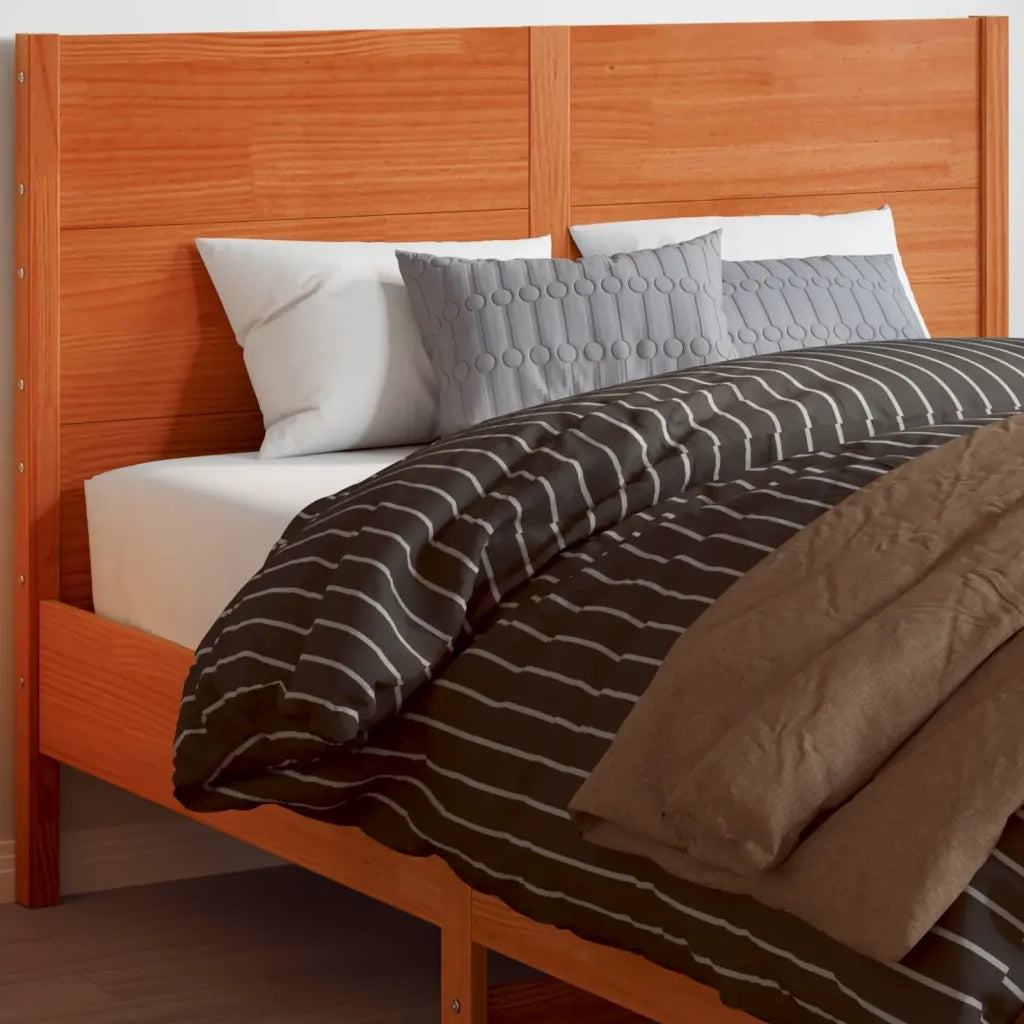 Testiera-Testata-Testiera Decorativa Marrone Cera 180 cm in Legno Massello di Pino 969351