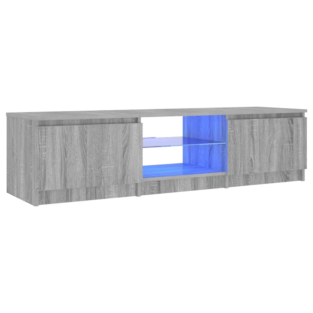 Mobile Porta TV con Luci LED-Mobile per TV-Credenza TV Grigio Sonoma 140x40x36 cm