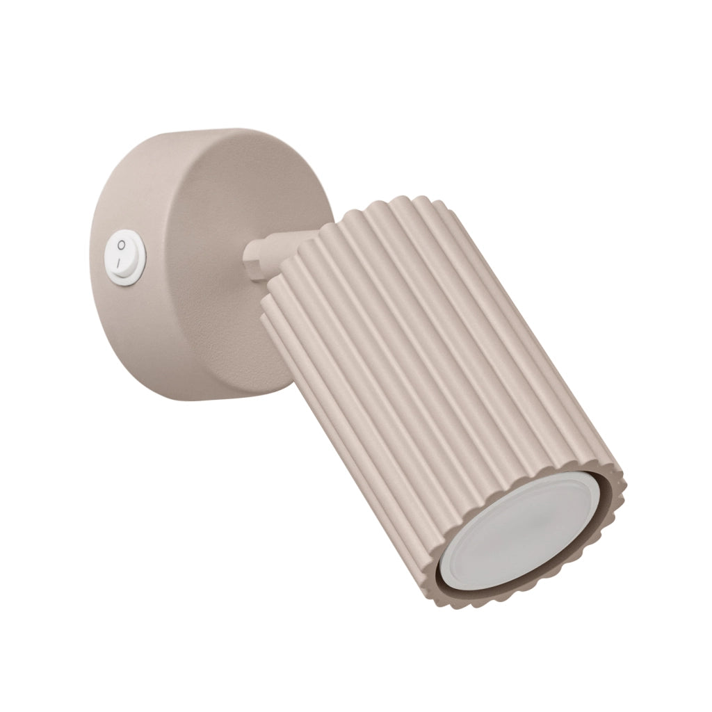 Lampada da parete KARBON taupe con interruttore