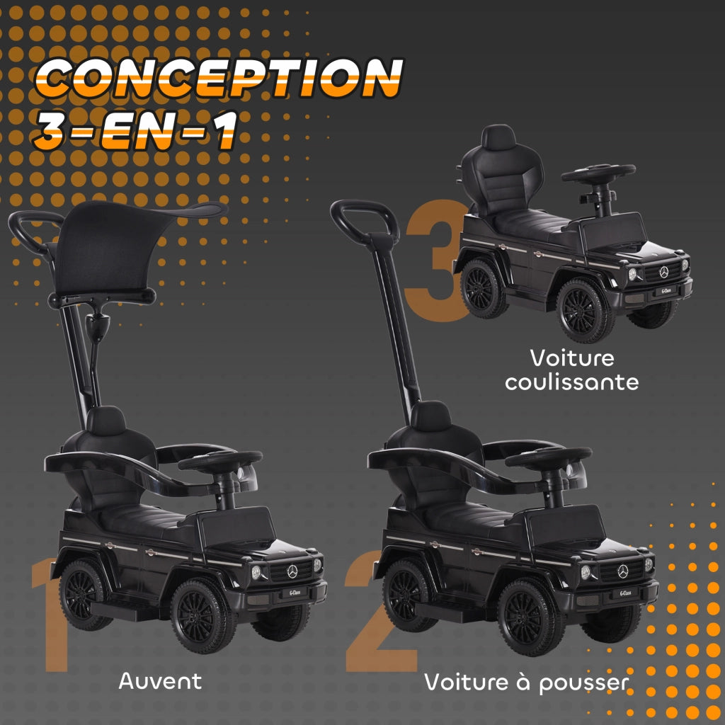 Cavalcabile Auto Bambini Multi-accessoriata ¨C Xylo ¨C Nero 12-36 Mesi