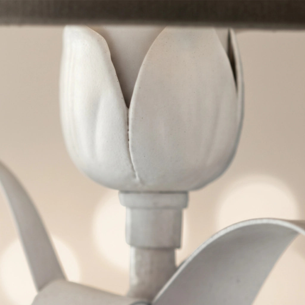 Applique Shabby Chic Lucy Bianco 1 Luce Paralume Tortora