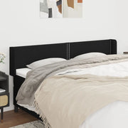 Testiera ad Orecchio-Testata con Orecchie Nera 203x16x78/88 cm in Tessuto 102690