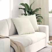 Cuscini da Divano 2 pcs Crema 50 x 50 cm Tessuto in Cords 42013980