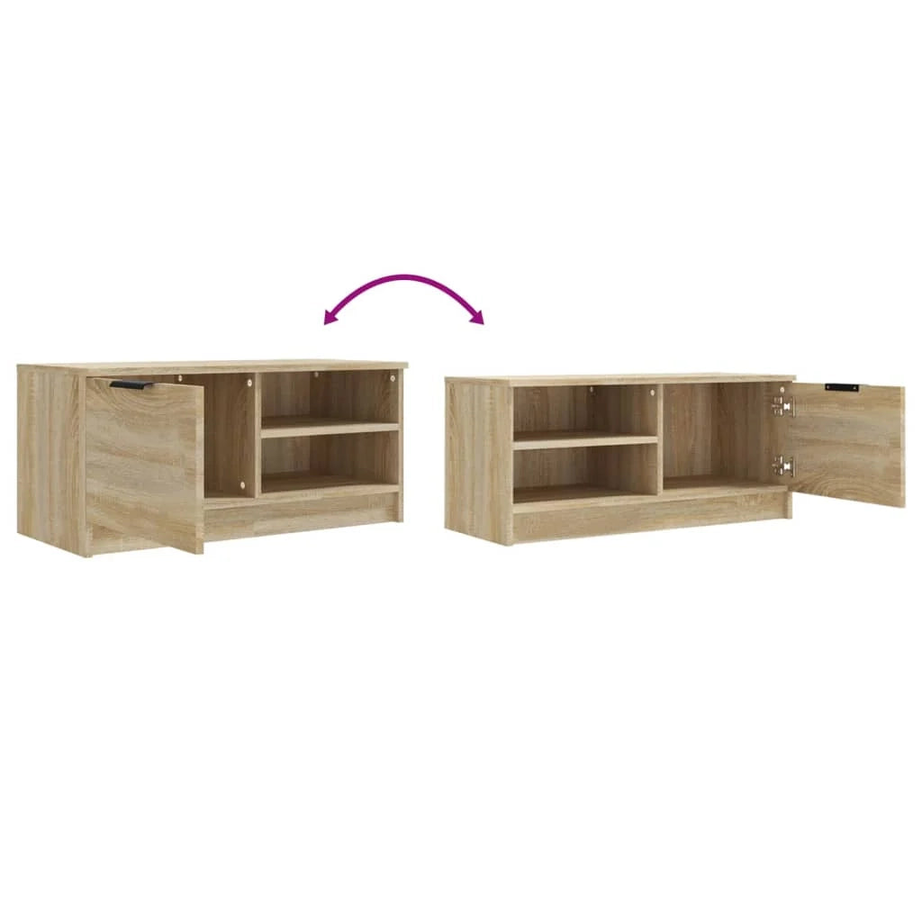 Mobile TV multimediale mensola TV credenza mobile TV sala da pranzo soggiorno camera da letto 2 pezzi rovere Sonoma 80 x 35 x 36,5 cm legno ingegnerizzato marrone 02_0028621