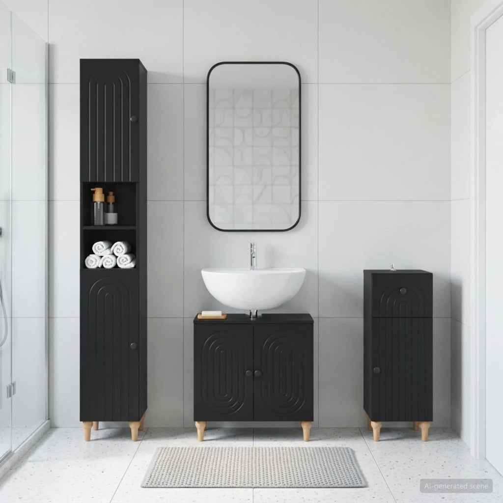 Set di armadietti da bagno in 3 pezzi ALKMAAR 3417829