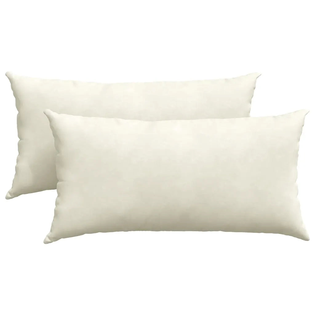 Cuscini da Divano 2 pcs Crema 80 x 40 cm Tessuto in Cords 42013722