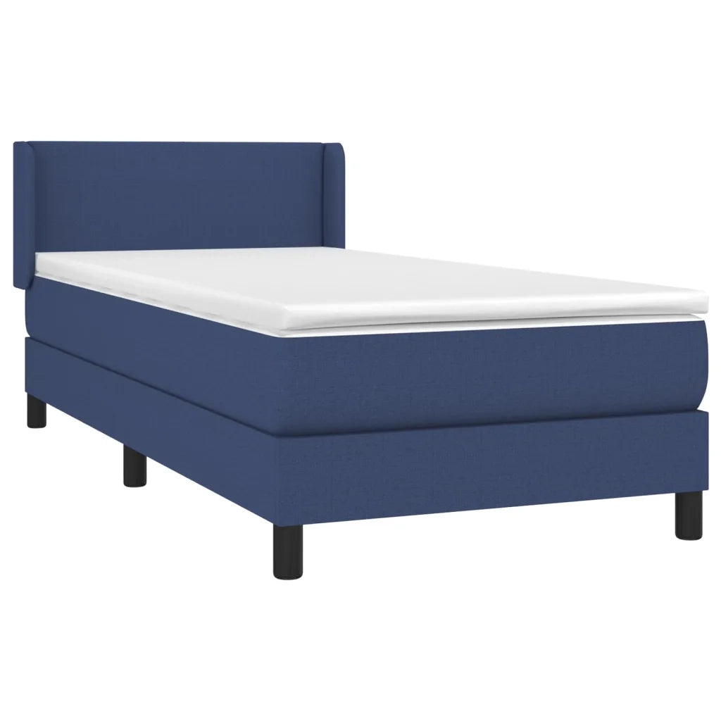 Giroletto a Molle con Materasso Blu 90x190 cm in Tessuto