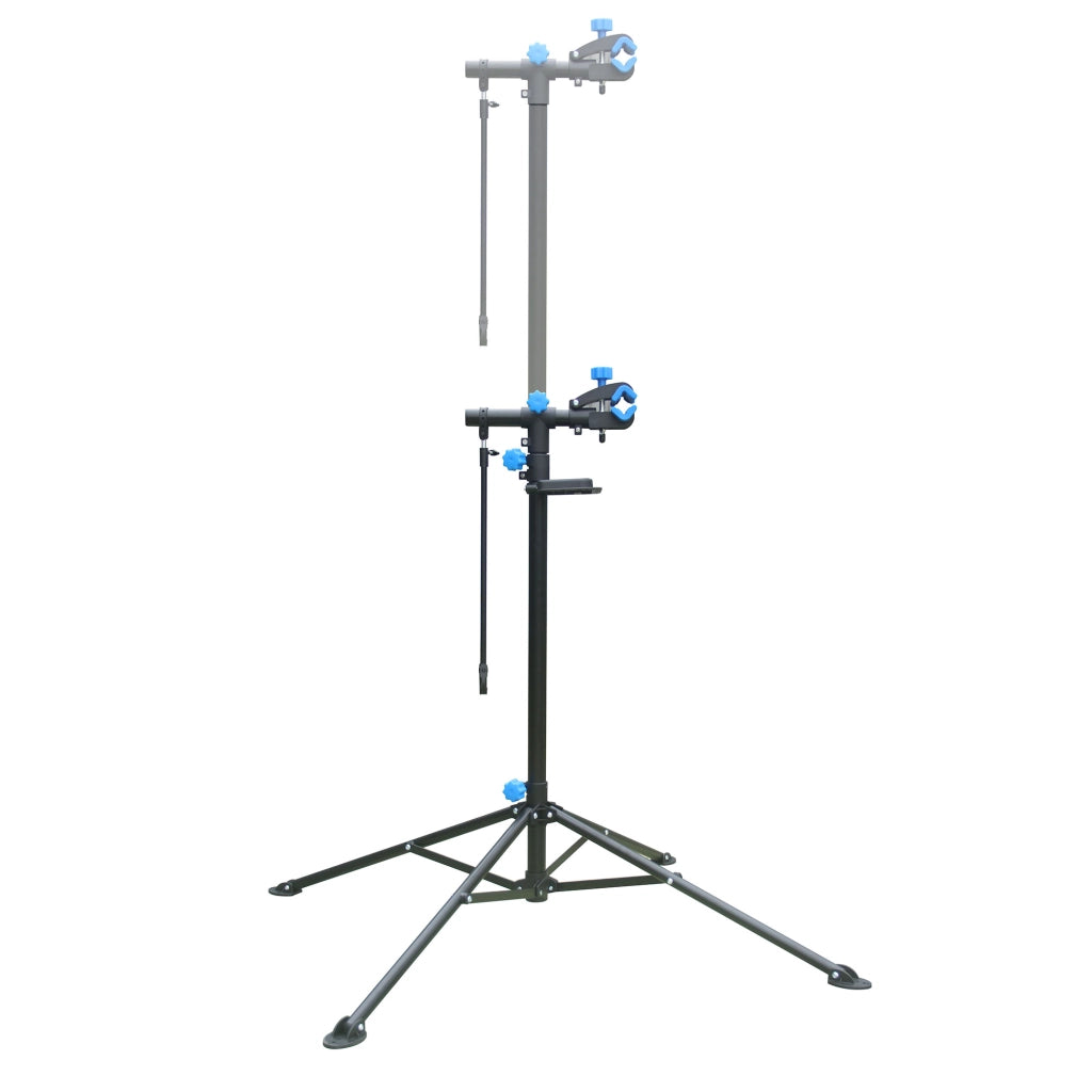 Shelter - Supporto per Riparazione Bici 198x104 cm Cavalletto Bicicletta con Porta Utensili in Acciaio Nero