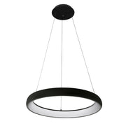 Lampada sospesa LED anello nero 50W 4000K Italux Alessia