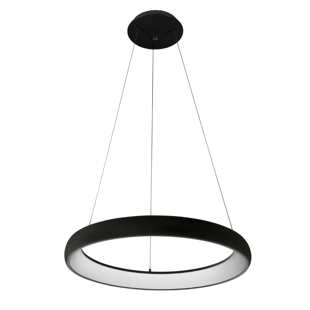 Lampada sospesa LED anello nero 50W 4000K Italux Alessia