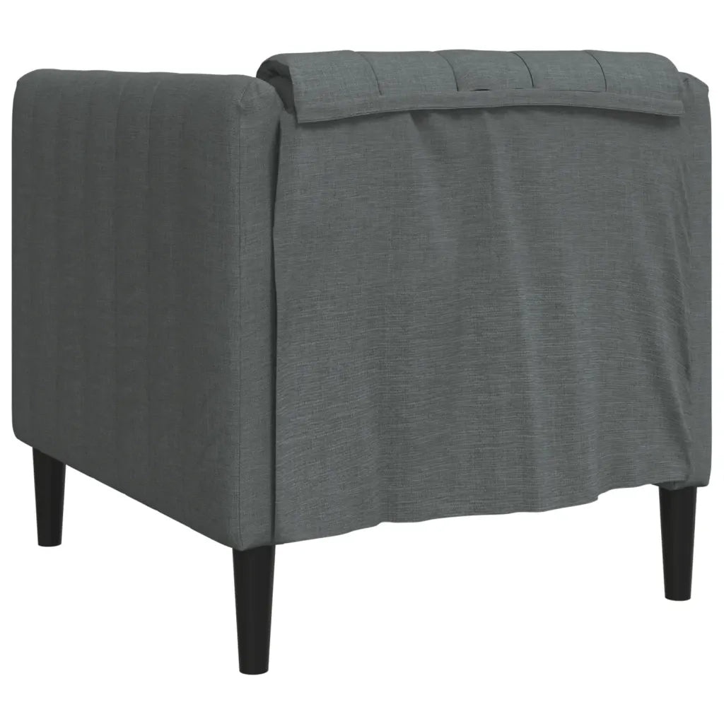 Poltrona | Sedia Relax Grigio Scuro in Tessuto