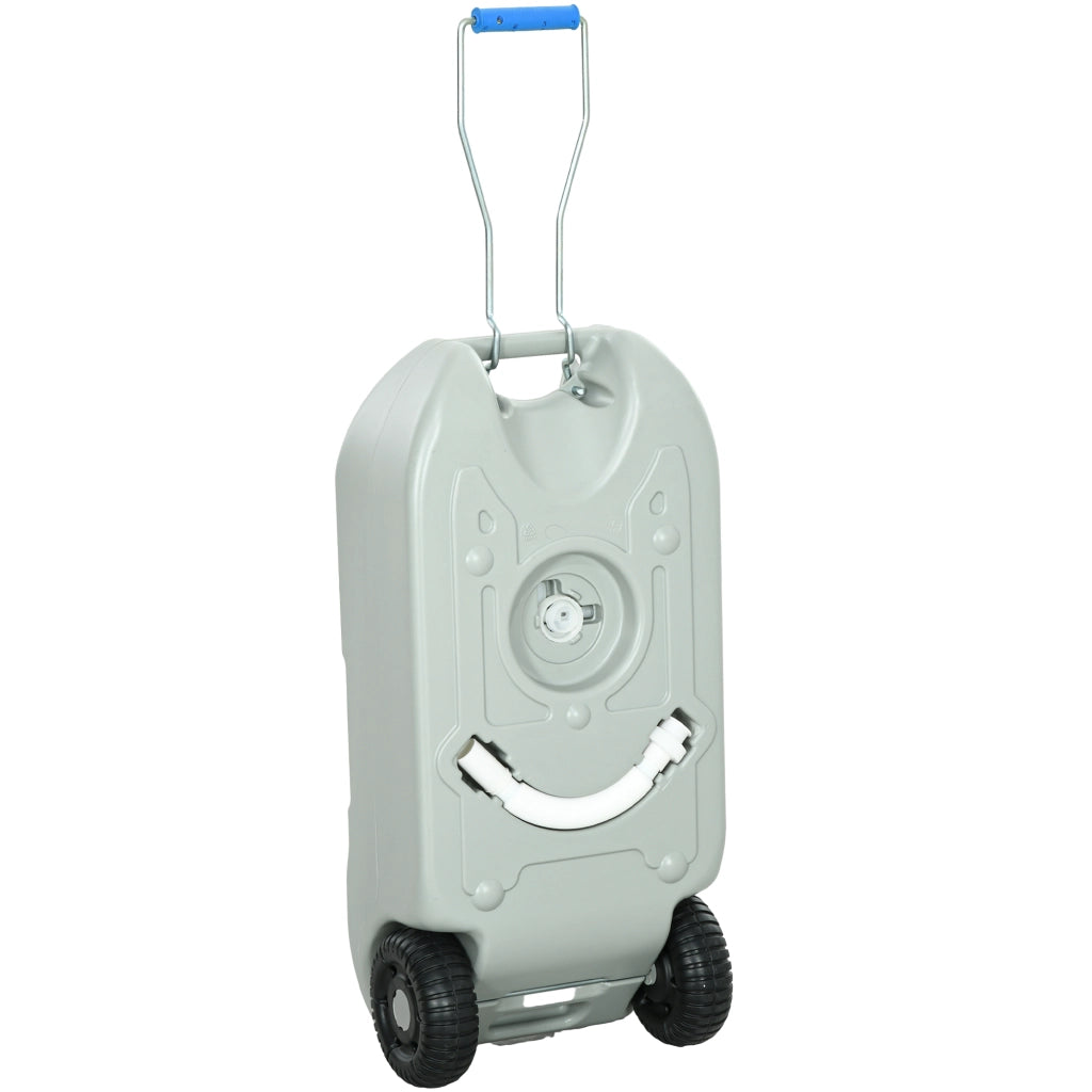 Serbatoio Acqua Portatile 40 L con Ruote e Rubinetto ¨C Minimal ¨C Grigio 37x23x80 cm