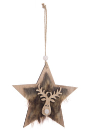 Pendaglio warmy stella marrone