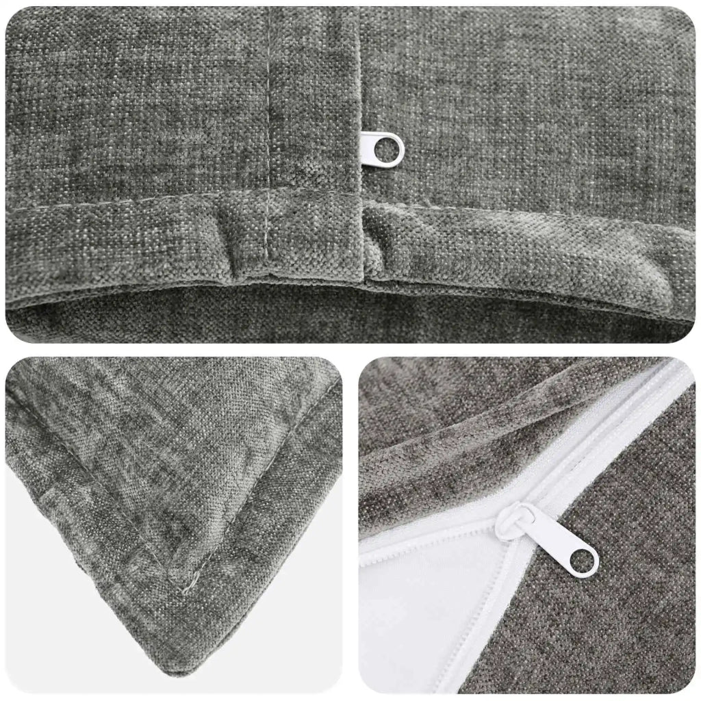 Federa 6 pz HOUTEN Grigio Scuro 80 x 80 cm Tessuto Chenille 921678