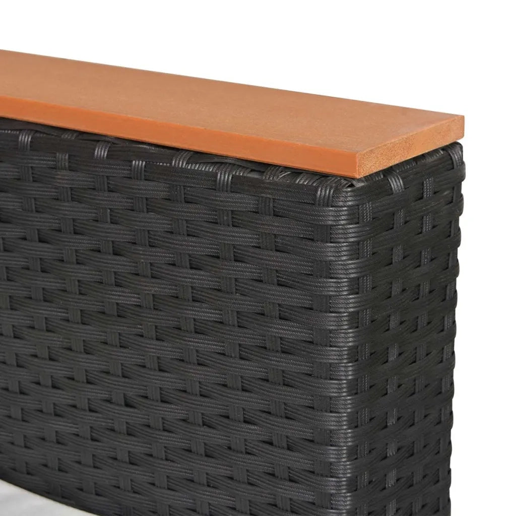Set Divani da Giardino 4 pz con Cuscini in Polyrattan Nero cod mxl 34803